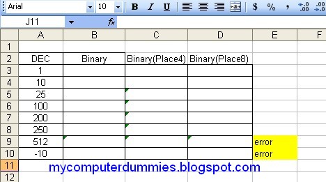 decimal to binary formula